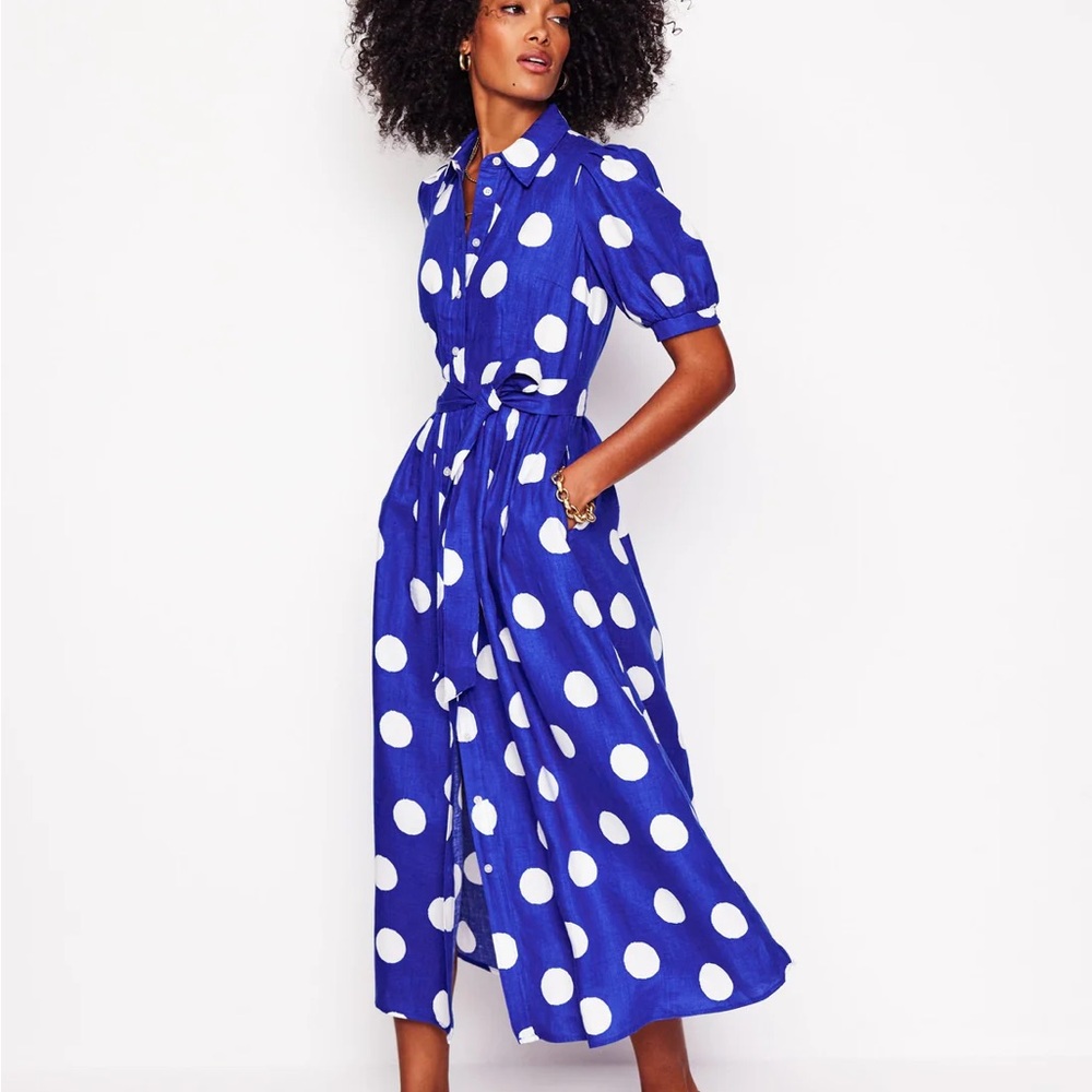 Boden Alexa Linen Shirt Dress